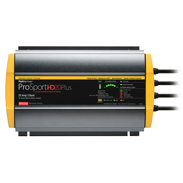 ProMariner ProSportHD 20 Plus Global Gen 4  20 Amp  3Bank Battery Charger 44029